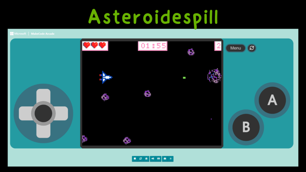 TN makecode arcade asteroidespill